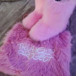 Pink Fluffy Boots and Bag Set
